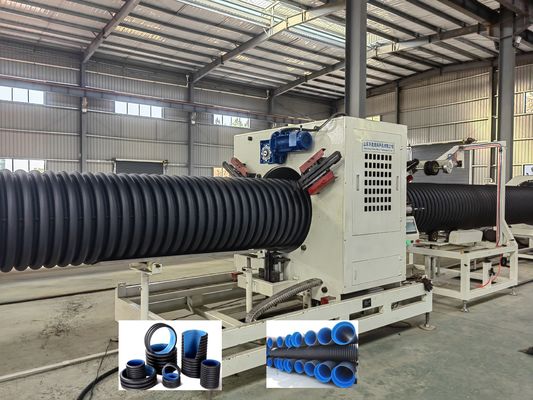 High Speed Double Wall Corrugated Pipe Extrusion Line with PE/PP Particle Materials and Single Screw Extruder