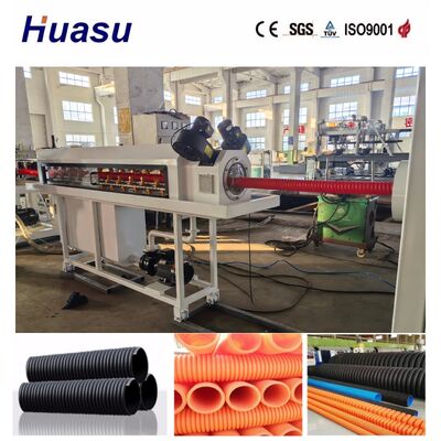 High Productivity Energy Saving Single Wall Corrugated Pipe Extrusion Line with PLC Control and Touch Screen