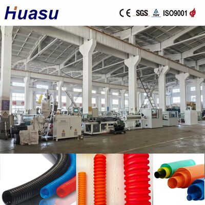 Single Wall Corrugated Pipe Extrusion Line with 60-2000kg/h Output and 32mm-1600mm Pipe Diameter for PVC PE MPP PA HDPE