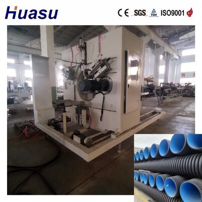 100kgh to 2000kgh single wall corrugated pipe extrusion line combined with PLC control system delivering consistent pipe