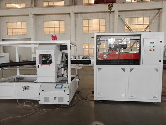 Single Screw Extruder DWC Pipe Extrusion Line Utilizing Belling-on-line Expansion Mode Competitive Streamlined Operation