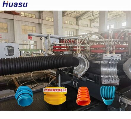 Single Double Wall Corrugated Pipe Production Line Using 38CrMoAlA Barrel Material for and Continuous Operation
